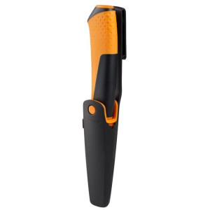Cutit universal cu ascutitor Fiskars, portocaliu