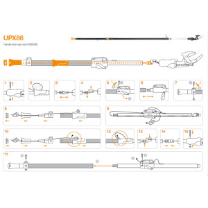 Set snur de schimb si maner pentru Fiskars UPX86